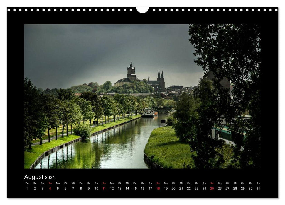 Belle Clèves de jour comme de nuit (calendrier mural CALVENDO 2024) 