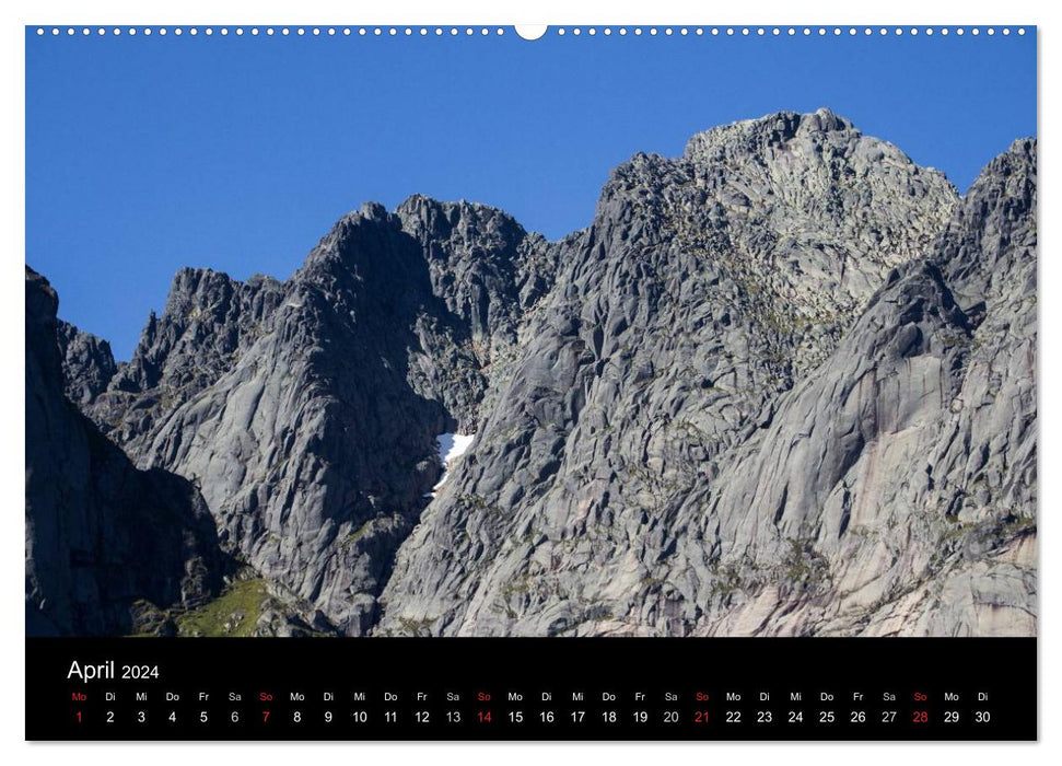 Lofoten - Norvège entre montagnes et mer (Calendrier mural CALVENDO 2024) 