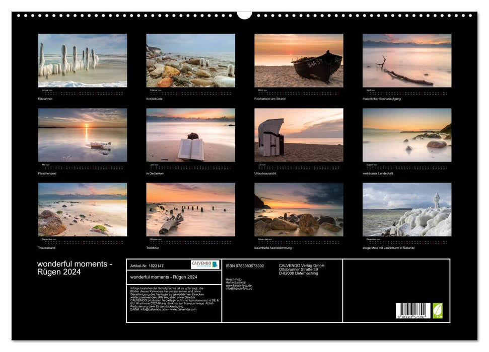 wonderful moments - Rügen 2024 (CALVENDO wall calendar 2024) 