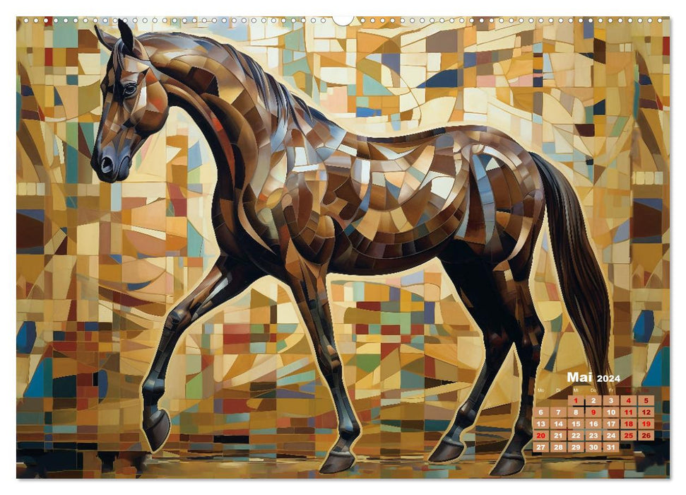 Pferde - Modern Art (CALVENDO Premium Wandkalender 2024)