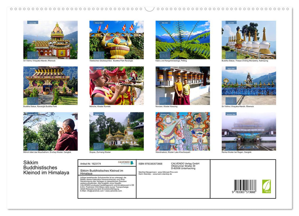 Sikkim – Buddhistisches Kleinod im Himalaya (CALVENDO Premium Wandkalender 2024)