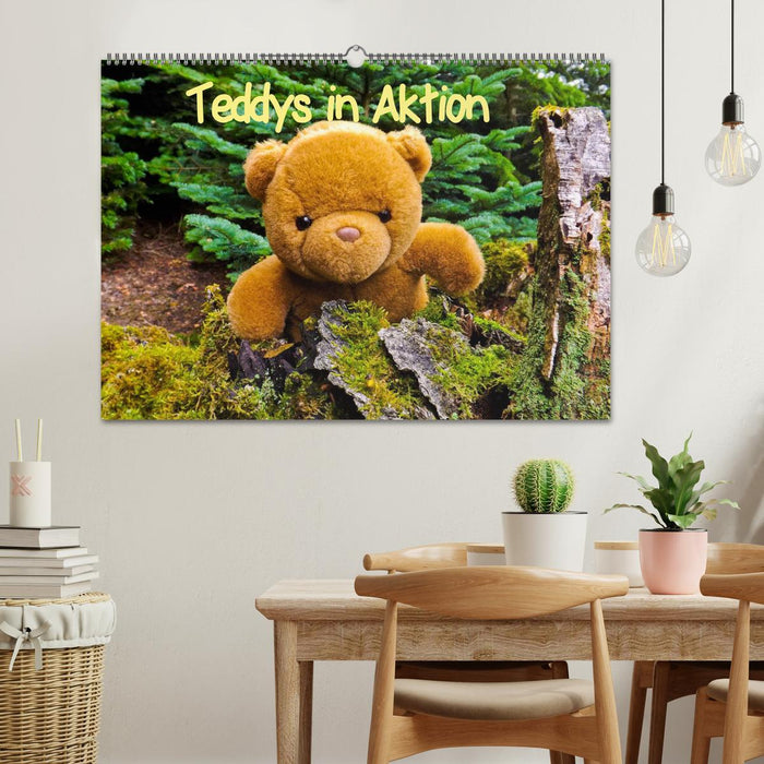 Teddys en action (Calendrier mural CALVENDO 2024) 