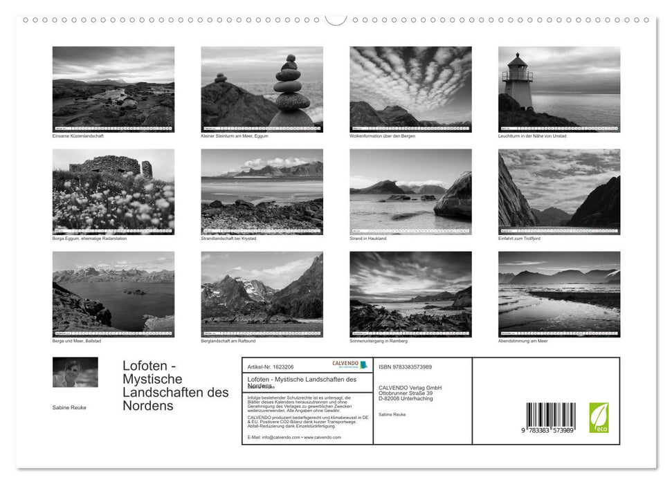 Lofoten - Paysages mystiques du nord (Calendrier mural CALVENDO Premium 2024) 