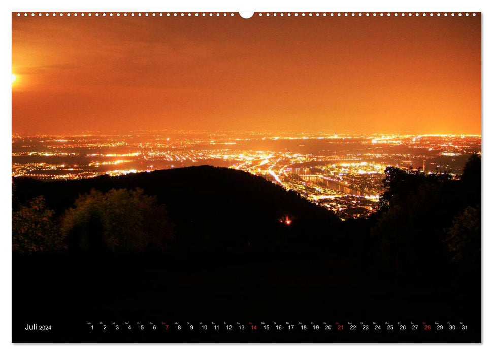 Heidelberg - Nächtliche Impressionen (CALVENDO Premium Wandkalender 2024)