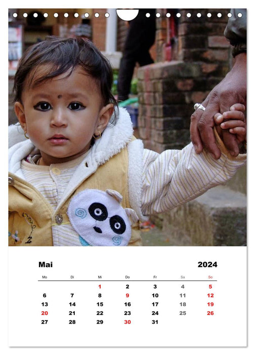 Personnes au Népal (calendrier mural CALVENDO 2024) 