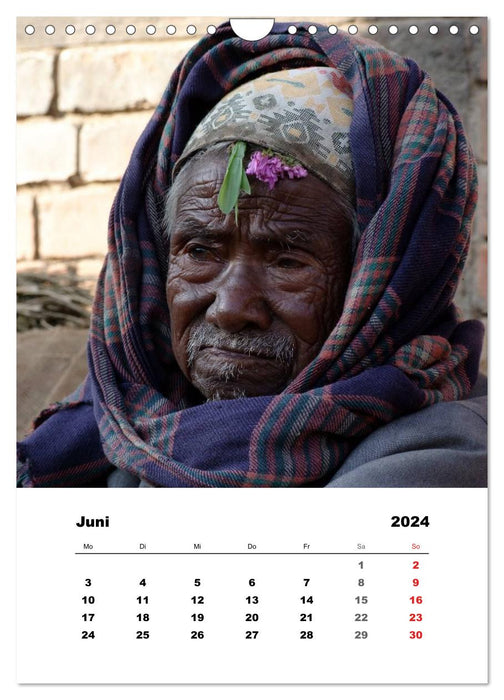 Menschen in Nepal (CALVENDO Wandkalender 2024)