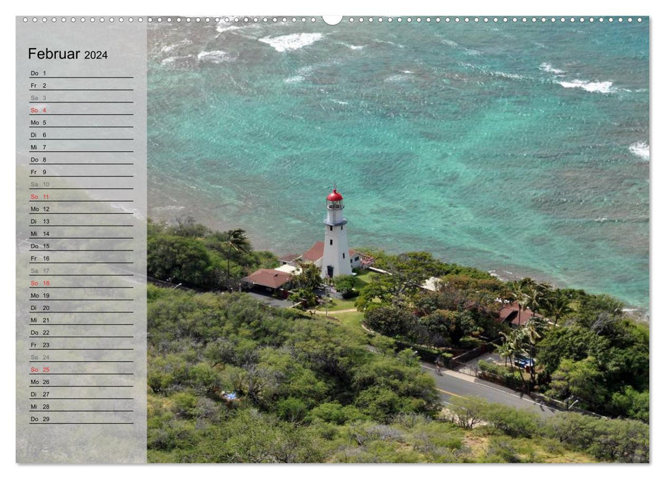 Land of Aloha - Hawaii Monatsplaner (CALVENDO Premium Wandkalender 2024)