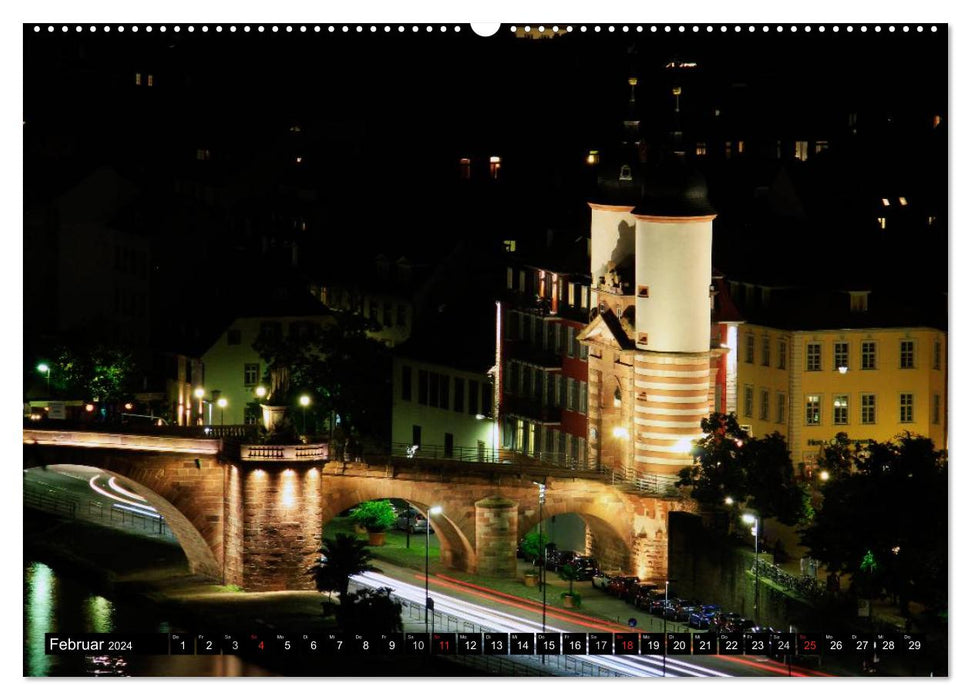 Heidelberg - Nächtliche Impressionen (CALVENDO Wandkalender 2024)