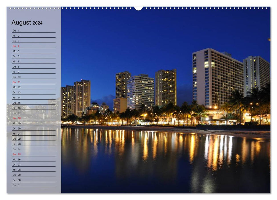 Land of Aloha - Hawaii Monthly Planner (CALVENDO Wall Calendar 2024) 