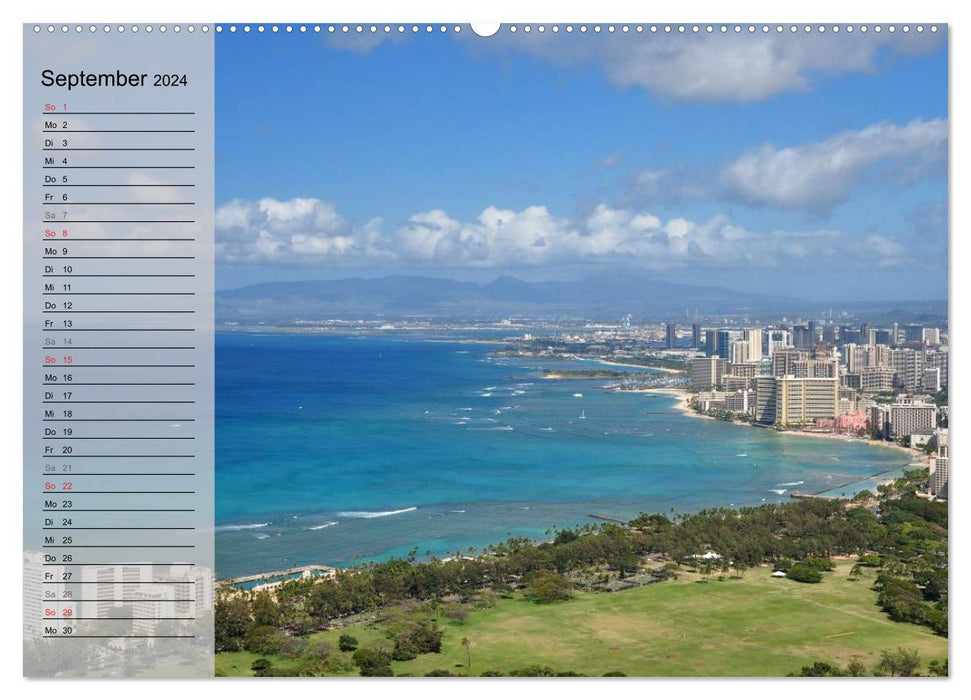 Land of Aloha - Hawaii Monthly Planner (CALVENDO Wall Calendar 2024) 