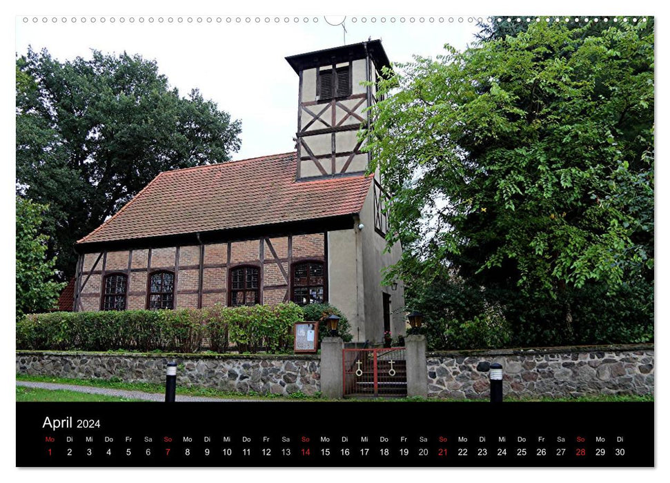Evangelische Kirchen um Potsdam 2024 (CALVENDO Wandkalender 2024)