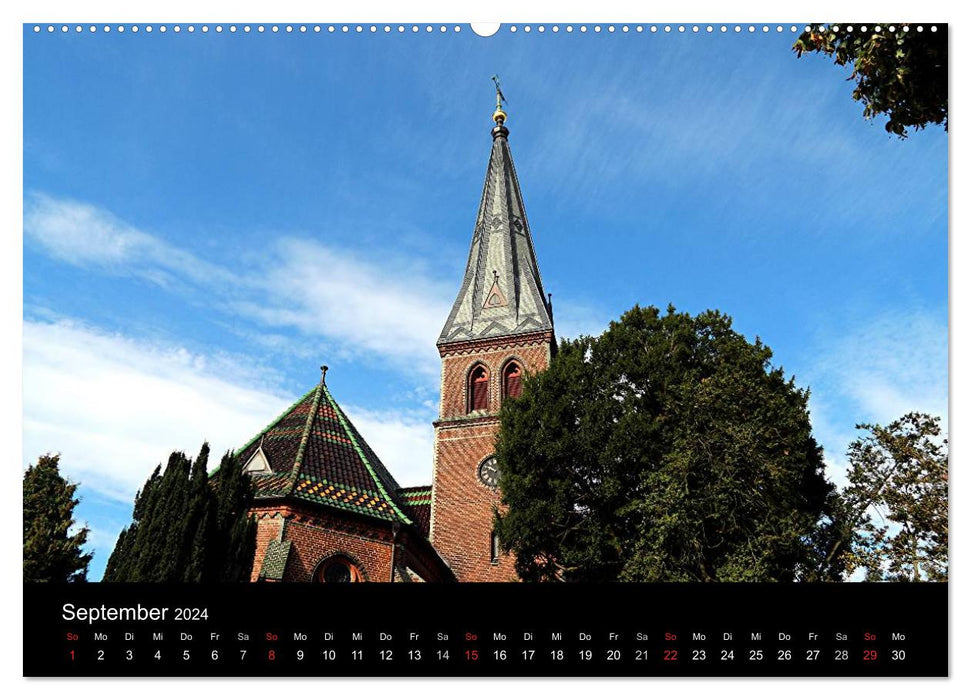 Églises évangéliques autour de Potsdam 2024 (calendrier mural CALVENDO 2024) 