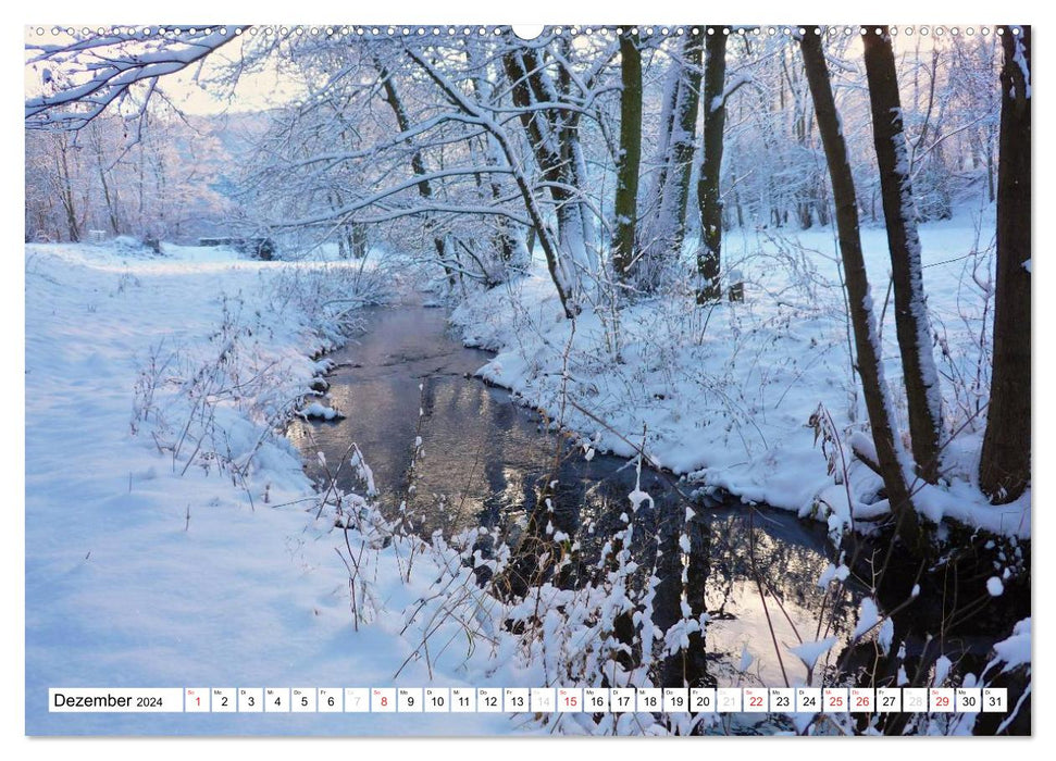 Bäche, Flüsse, Seen - Wasser in der Eifel (CALVENDO Premium Wandkalender 2024)