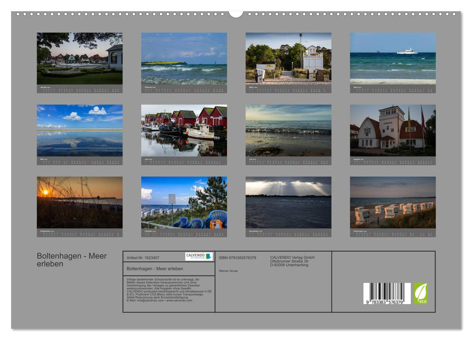 Boltenhagen - Experience the sea (CALVENDO Premium Wall Calendar 2024) 