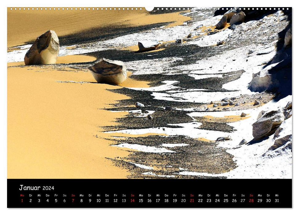 Désert blanc Egypte (Calvendo Premium Calendrier mural 2024) 