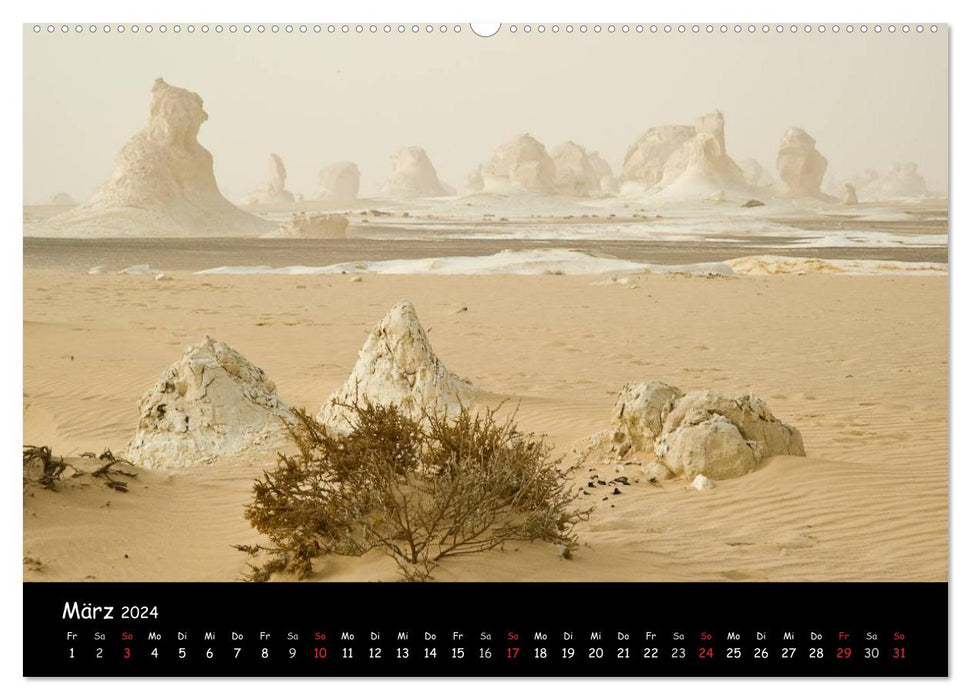 Désert blanc Egypte (Calvendo Premium Calendrier mural 2024) 