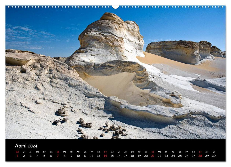 Désert blanc Egypte (Calvendo Premium Calendrier mural 2024) 