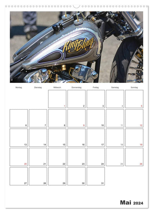 Best of Harley-Davidson Custom Style 2024 (CALVENDO Wall Calendar 2024) 