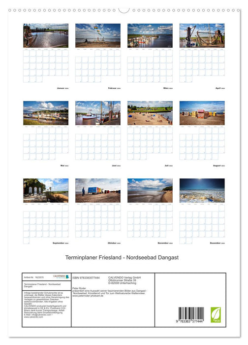 Frise - Station de la mer du Nord Dangast (Calvendo Premium Wall Calendar 2024) 