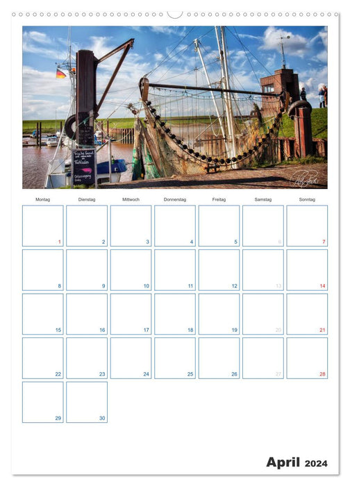 Frise - Station de la mer du Nord Dangast (Calvendo Premium Wall Calendar 2024) 