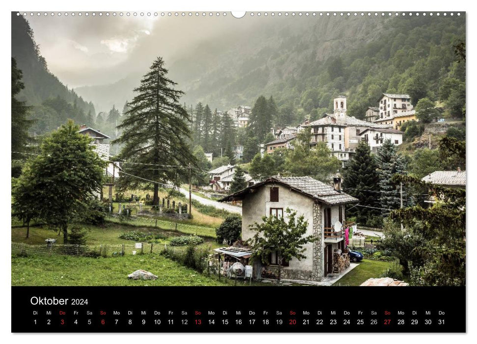 Grande Traversata delle Alpi - Wandern auf der GTA (CALVENDO Wandkalender 2024)