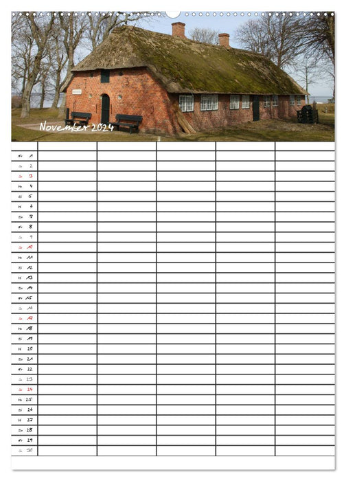 Agenda familial - Sylt (Calvendo Premium Wall Calendar 2024) 