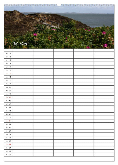 Family Planner - Sylt (CALVENDO Premium Wall Calendar 2024) 