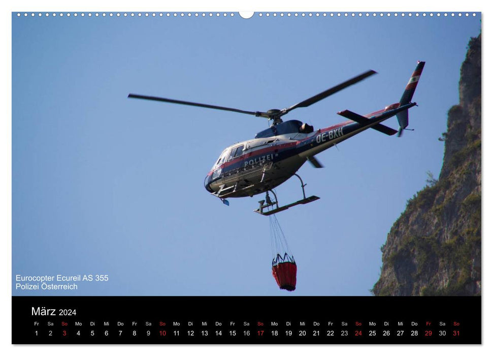 Hubschrauber im Einsatz (CALVENDO Premium Wandkalender 2024)