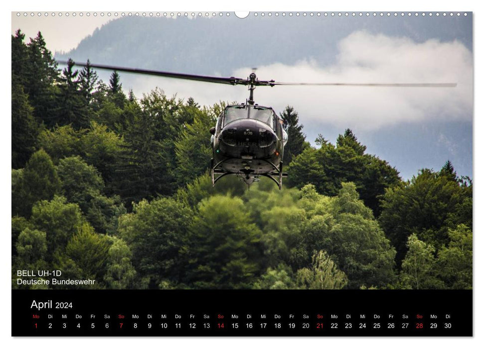 Helicopters in action (CALVENDO Premium Wall Calendar 2024) 