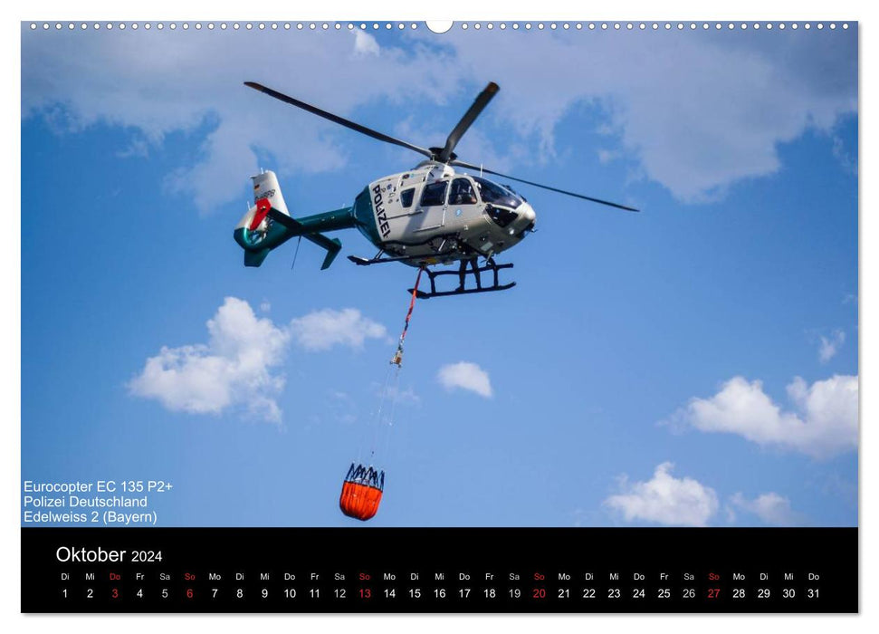 Hubschrauber im Einsatz (CALVENDO Wandkalender 2024)