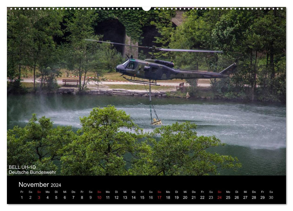 Helicopters in use (CALVENDO wall calendar 2024) 