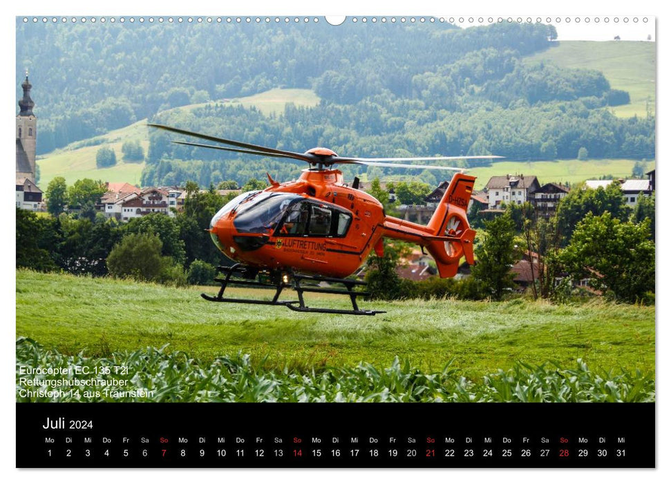 Hubschrauber im Einsatz (CALVENDO Wandkalender 2024)