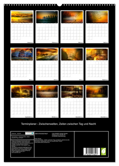 Appointment planner - intermediate worlds, times between day and night (CALVENDO Premium Wall Calendar 2024) 