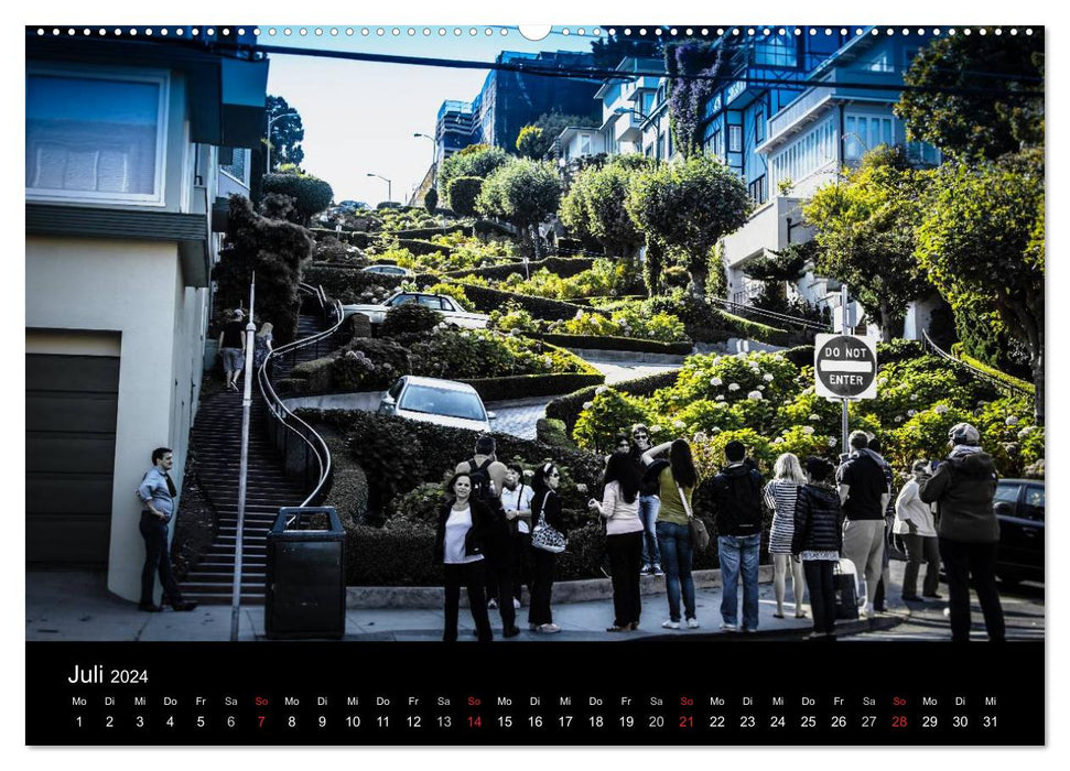 San Francisco - street view (CH-Version) (CALVENDO Premium Wandkalender 2024)