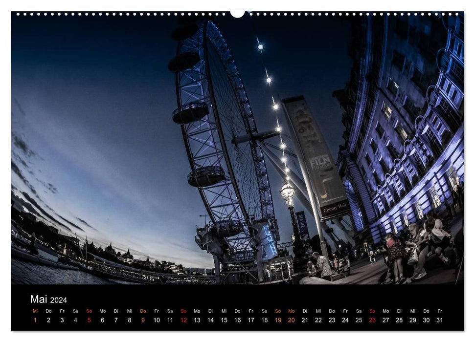 London - street view (CALVENDO Premium Wall Calendar 2024) 