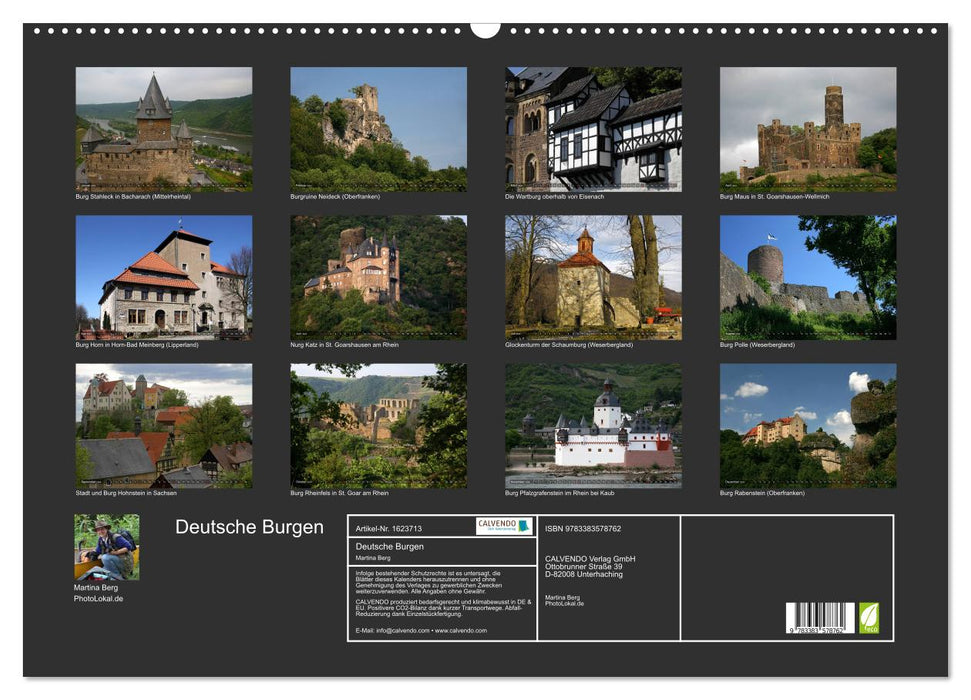 Deutsche Burgen (CALVENDO Wandkalender 2024)