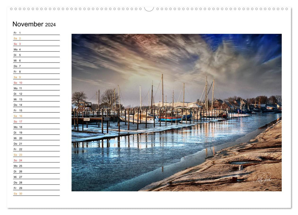 Friesland - am Vareler Hafen (CALVENDO Premium Wandkalender 2024)