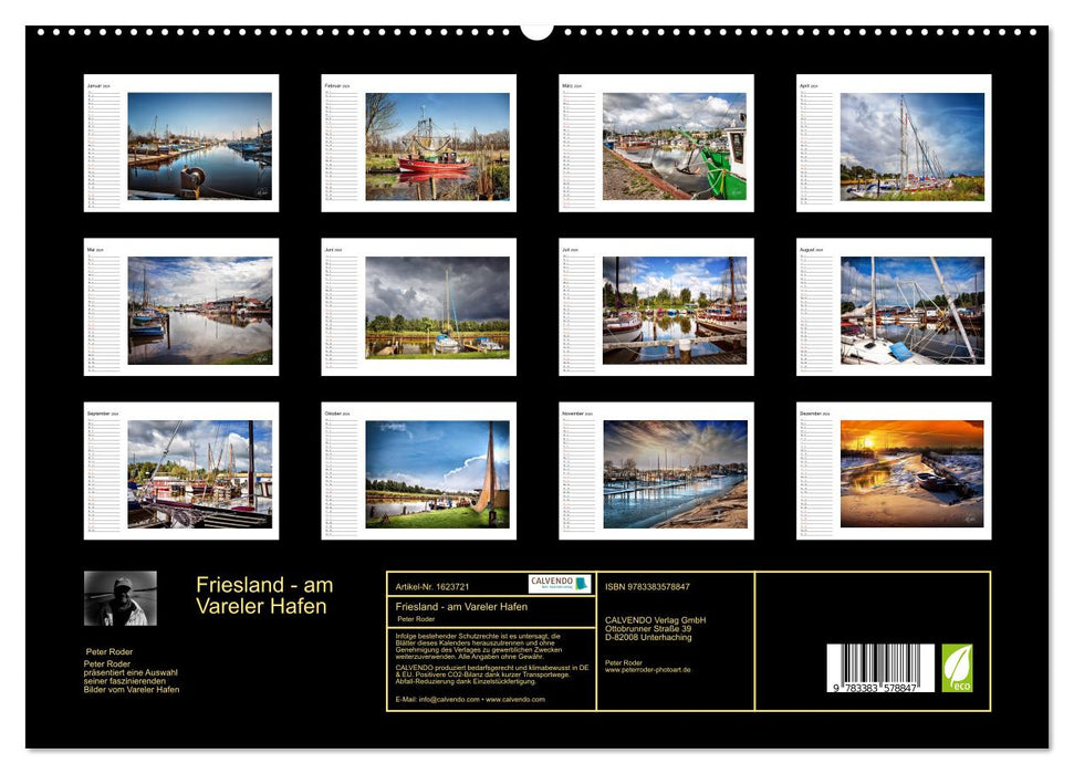 Friesland - at Varel Harbor (CALVENDO Premium Wall Calendar 2024) 