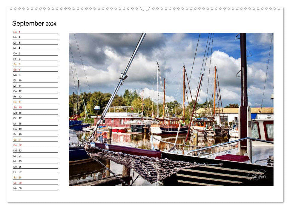 Friesland - am Vareler Hafen (CALVENDO Premium Wandkalender 2024)