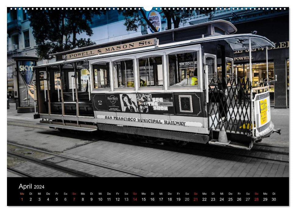 San Francisco - street view (CH version) (CALVENDO wall calendar 2024) 