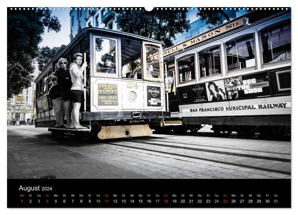 San Francisco - street view (CH-Version) (CALVENDO Wandkalender 2024)