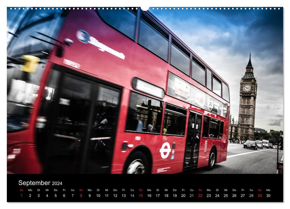 Londres - vue sur la rue (calendrier mural CALVENDO 2024) 