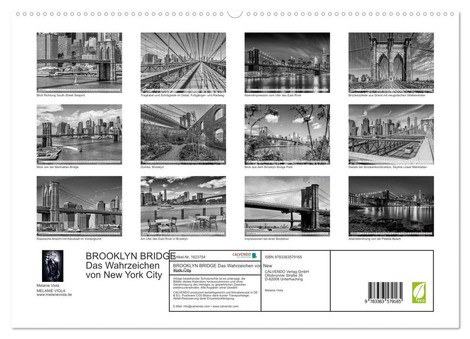 BROOKLYN BRIDGE Das Wahrzeichen von New York City (CALVENDO Premium Wandkalender 2024)