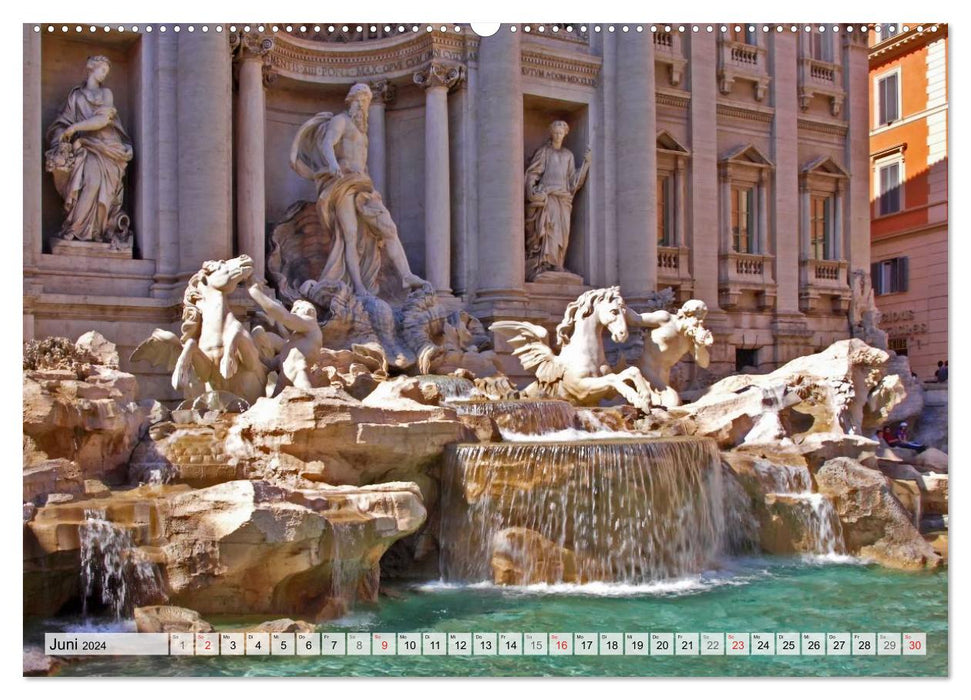 Ville historique sur le Tibre ROME (Calendrier mural CALVENDO Premium 2024) 