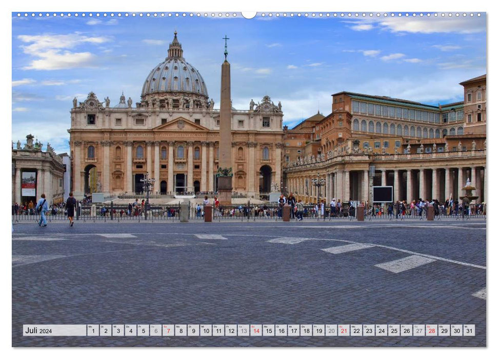 Ville historique sur le Tibre ROME (Calendrier mural CALVENDO Premium 2024) 