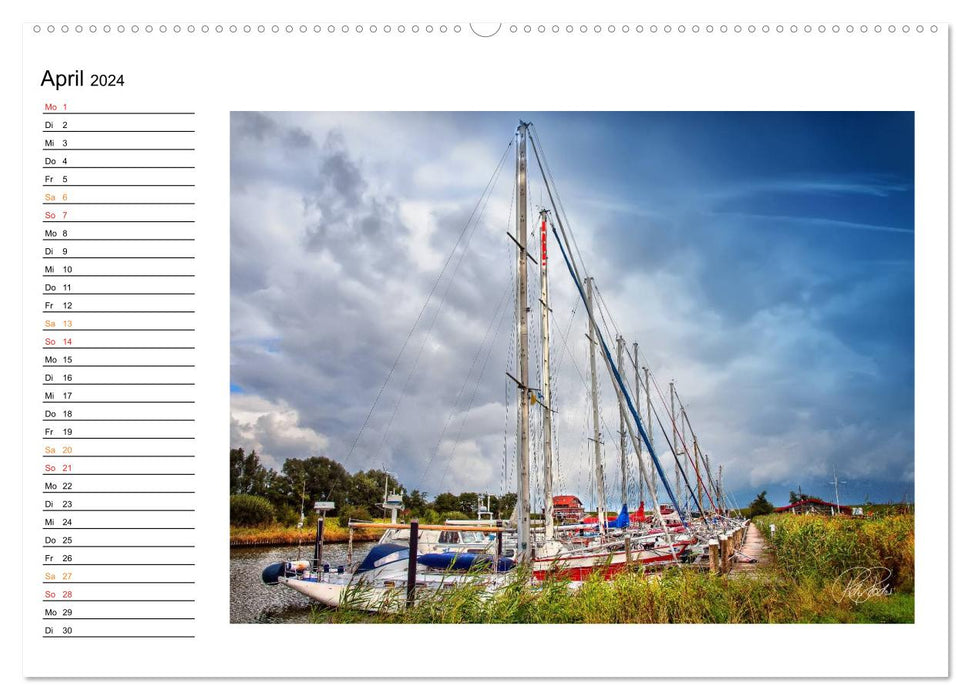 Friesland - at the Varel harbor (CALVENDO wall calendar 2024) 