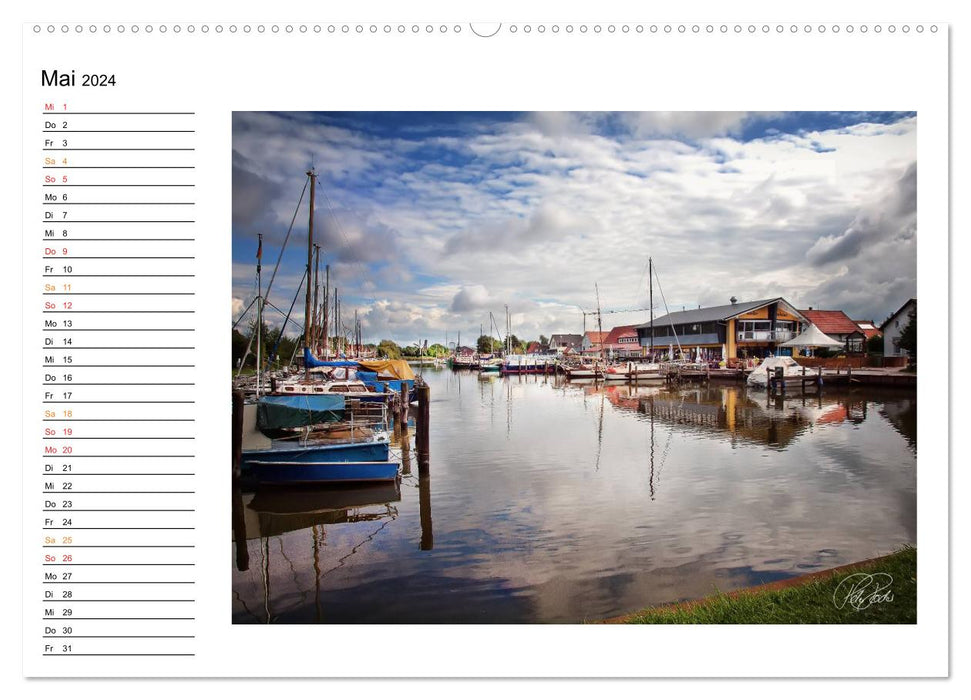 Friesland - at the Varel harbor (CALVENDO wall calendar 2024) 