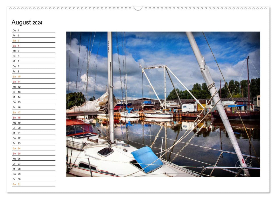 Friesland - at the Varel harbor (CALVENDO wall calendar 2024) 