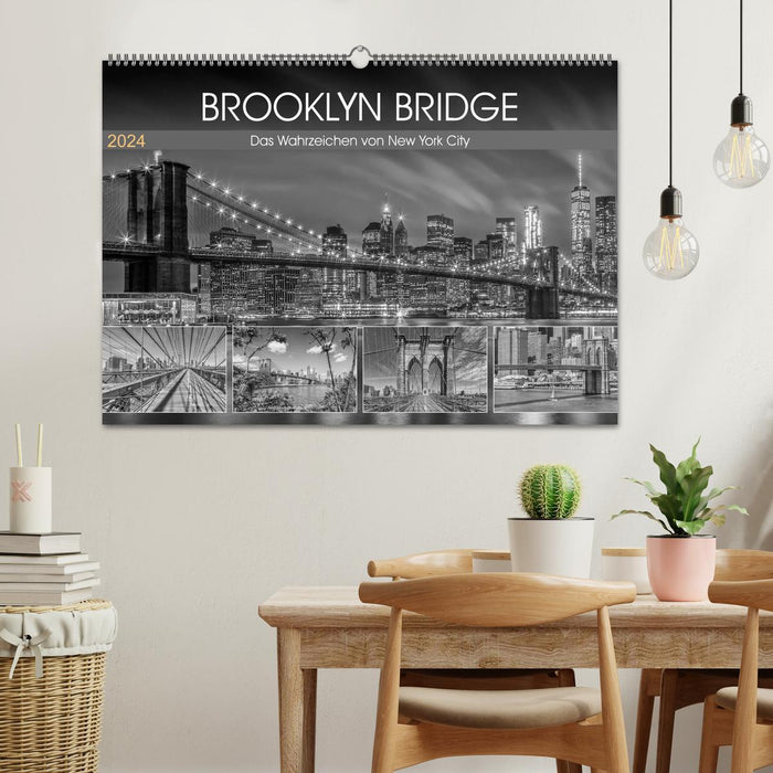 BROOKLYN BRIDGE The landmark of New York City (CALVENDO wall calendar 2024) 