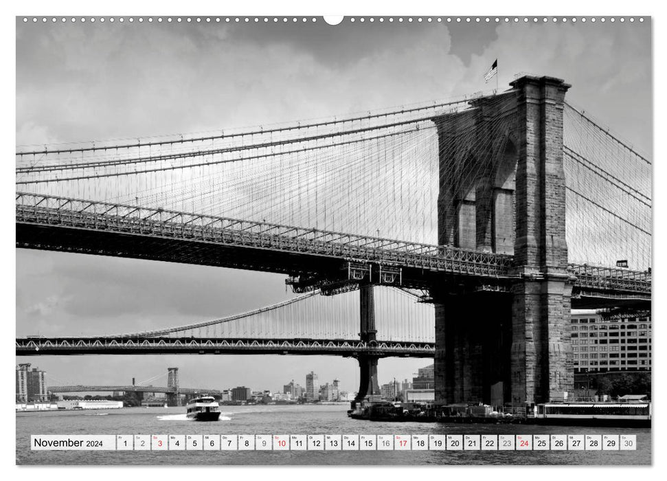 BROOKLYN BRIDGE L'emblème de la ville de New York (calendrier mural CALVENDO 2024) 